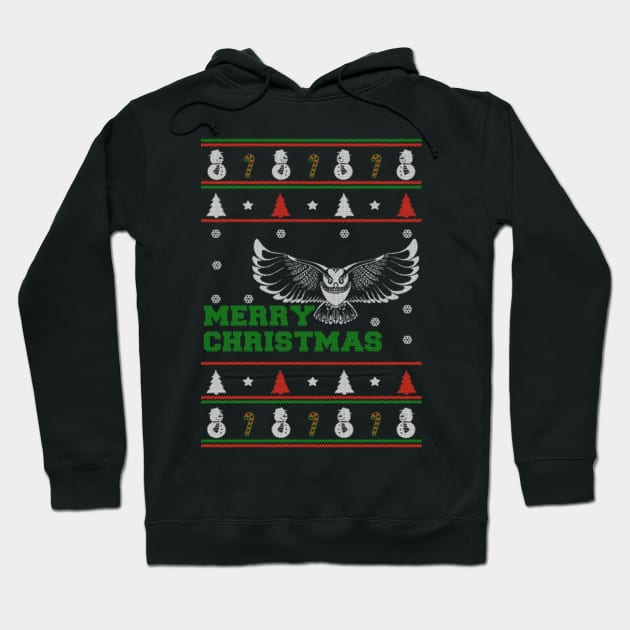 Owl Ugly Christmas Sweater Hoodie by uglygiftideas